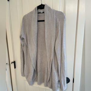 Barefoot Dreams Circle Cardigan Silver Pearl Sz L/XL